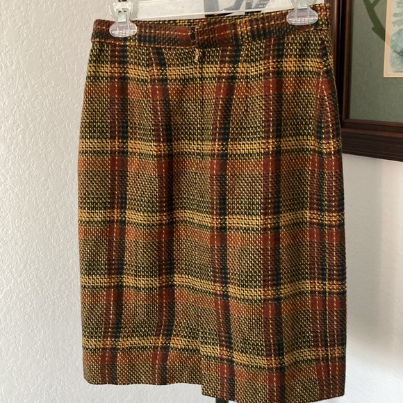 Vintage 1990’s Wool Blend Oversized Tartan Blazer & Skirt Size S - Picture 15 of 15